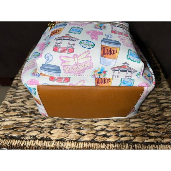 Loungefly Gilmore Girls Pink Stars Hollow Icons Mini Backpack - Picture 5 of 5